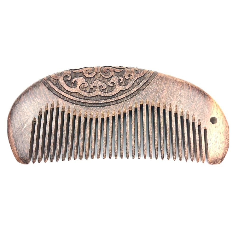 Sandalwood Engraved Hair/Beard Comb NIB